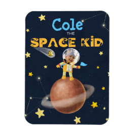 👨 🚀 ‍宇宙飛行士かわいい宇宙テーマカスタム写真名 マグネット