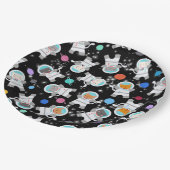 宇宙飛行士かわいい誕生日 ペーパープレート (アングル)