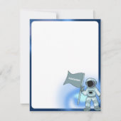 宇宙飛行士がいる宇宙銀河パーソナライズ名前男子 ノートカード (正面)