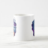 宇宙飛行士がコーヒーでリラックス コーヒーマグカップ (中央)
