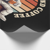 宇宙飛行士がコーヒーを飲む ラッピングペーパー (角)