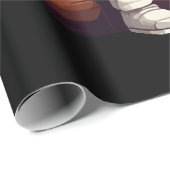 宇宙飛行士がコーヒーを飲む ラッピングペーパー (ロールコーナー)