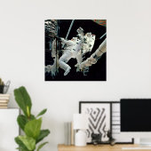 宇宙飛行士がハッブル ポスター (ホームオフィス)