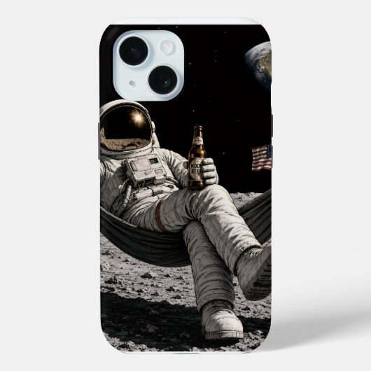 宇宙飛行士がビールを飲む Case-Mate iPhoneケース (裏面)