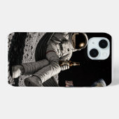 宇宙飛行士がビールを飲む Case-Mate iPhoneケース (裏面 (横))