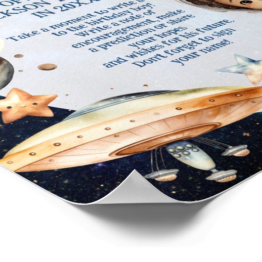 宇宙飛行士が初めてのまわりに太陽の時間カプセルを旅 ポスター (角)