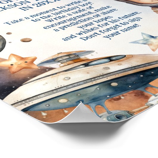 宇宙飛行士が初めてのまわりに太陽の時間カプセルを旅 ポスター (角)