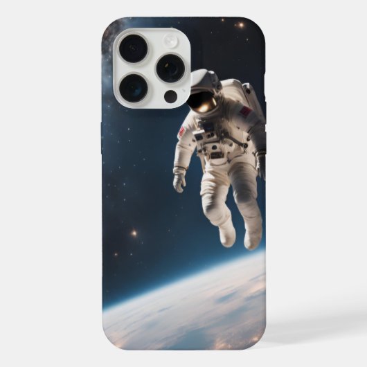 宇宙飛行士が宇宙に取り残される iphone 15 pro max カー iPhoneケース (裏面)