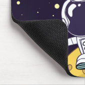 宇宙飛行士が宇宙に浮かぶ マウスパッド (コーナー)