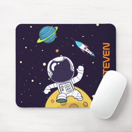 宇宙飛行士が宇宙に浮かぶ マウスパッド (マウス)