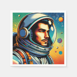 宇宙飛行士が宇宙に！ スタンダードカクテルナプキン