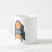 宇宙飛行士が宇宙をコントロール コーヒーマグカップ (正面左)