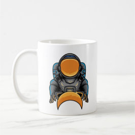宇宙飛行士が宇宙をコントロール コーヒーマグカップ