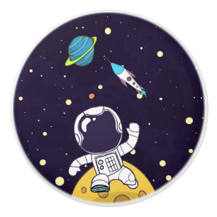 宇宙飛行士が宇宙を探検 セラミックノブ