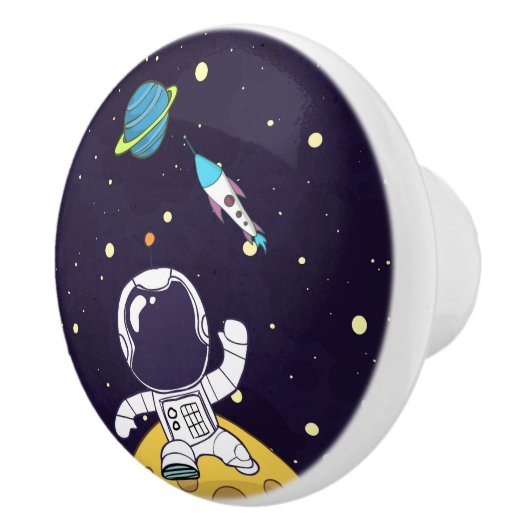 宇宙飛行士が宇宙を探検 セラミックノブ (右)