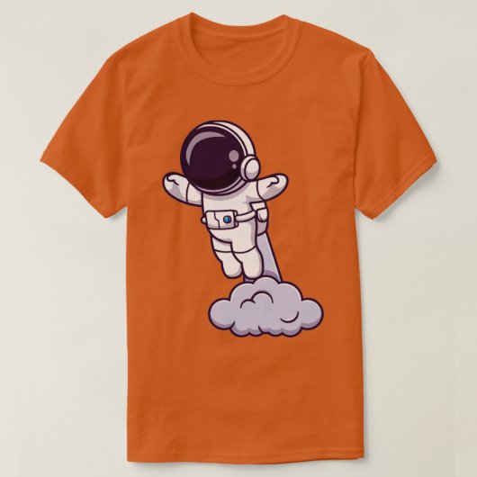 宇宙飛行士が宇宙漫画に乗り出す Tシャツ (デザイン正面)