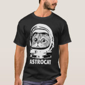 宇宙飛行士が宇宙空間Cに似合う可愛いアストロキャット Tシャツ (正面)