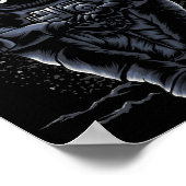 宇宙飛行士が座って月にリップルXRP暗号 ポスター (角)