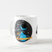 宇宙飛行士が描く惑星 コーヒーマグカップ (正面左)