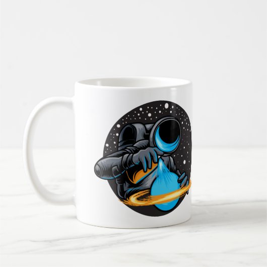 宇宙飛行士が描く惑星 コーヒーマグカップ (左)