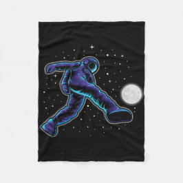 宇宙飛行士が月でサッカー フリースブランケット