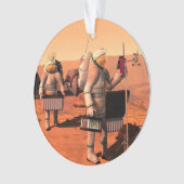 宇宙飛行士が火星に気象機器を設置する。 オーナメント (正面)