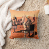 宇宙飛行士が火星に気象機器を設置する。 クッション (ブランケット)