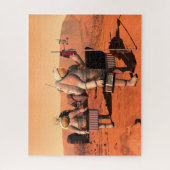 宇宙飛行士が火星に気象機器を設置する。 ジグソーパズル (縦)