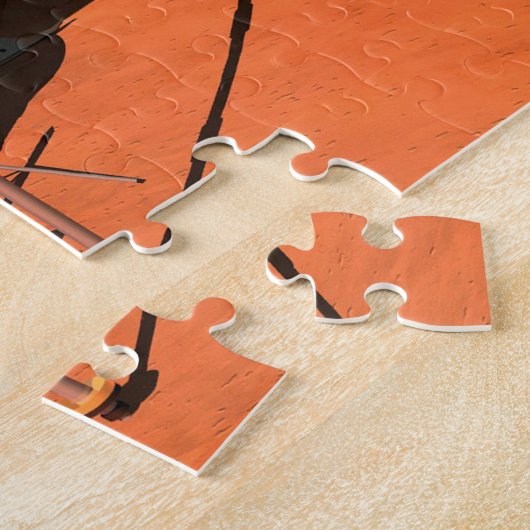 宇宙飛行士が火星に気象機器を設置する。 ジグソーパズル (側面)