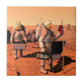 宇宙飛行士が火星に気象機器を設置する。 タイル (正面)