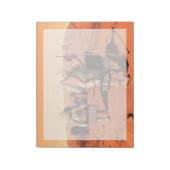 宇宙飛行士が火星に気象機器を設置する。 ノートパッド (回転)