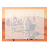 宇宙飛行士が火星に気象機器を設置する。 ノートパッド (正面)