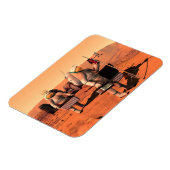 宇宙飛行士が火星に気象機器を設置する。 マグネット (左側)