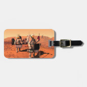 宇宙飛行士が火星に気象機器を設置する。 ラゲッジタグ (正面横)