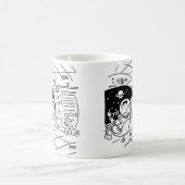 宇宙飛行士が郵便が届くのを見て驚く コーヒーマグカップ (中央)