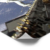 宇宙飛行士がINTELSAT VI (STS-49)を捕獲し修理する ポスター (角)