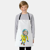 宇宙飛行士としてのサル エプロン (着用した状態)