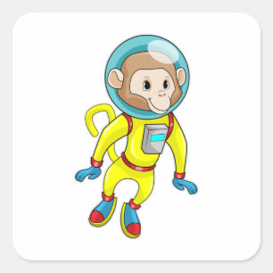 宇宙飛行士としてのサル スクエアシール
