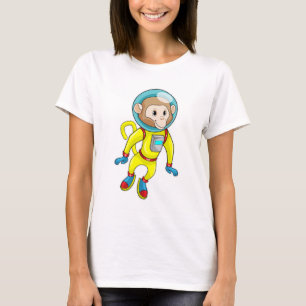 宇宙飛行士としてのサル Tシャツ