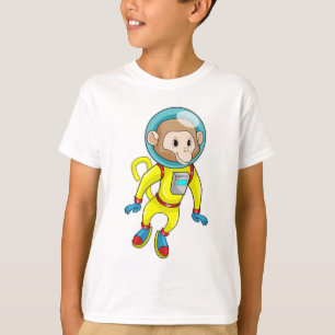 宇宙飛行士としてのサル Tシャツ