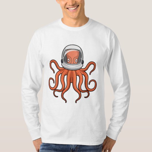 宇宙飛行士としてのタコ Tシャツ (正面)