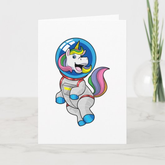 宇宙飛行士としてのユニコーン カード (正面)