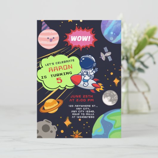 宇宙飛行士との宇宙誕生日の冒険 招待状 (スタンド正面)