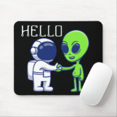 宇宙飛行士とエイリアンのマウスパッド マウスパッド (マウス)