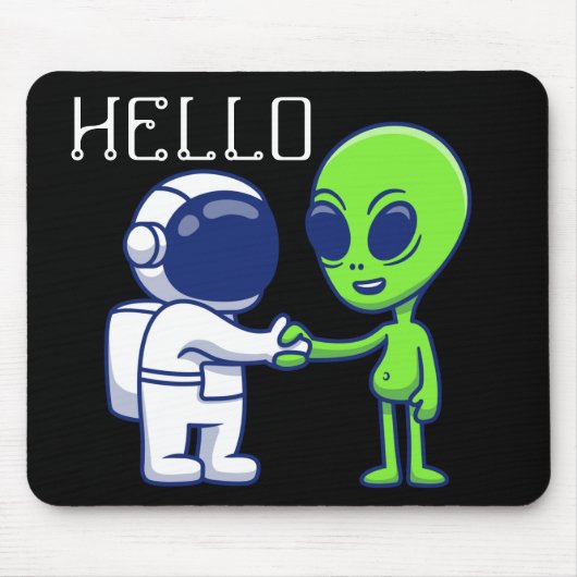 宇宙飛行士とエイリアンのマウスパッド マウスパッド (正面)