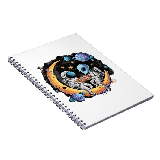 宇宙飛行士とエイリアン楽しむのスライス ノートブック (右側)