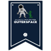 宇宙飛行士とエイリアン、アウタースペースパーティー バンティングフラッグ (第1の旗)