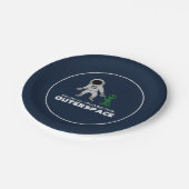 宇宙飛行士とエイリアン、アウタースペース ペーパープレート (アングル)