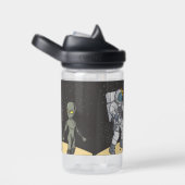 宇宙飛行士とエイリアン ウォーターボトル (右面)