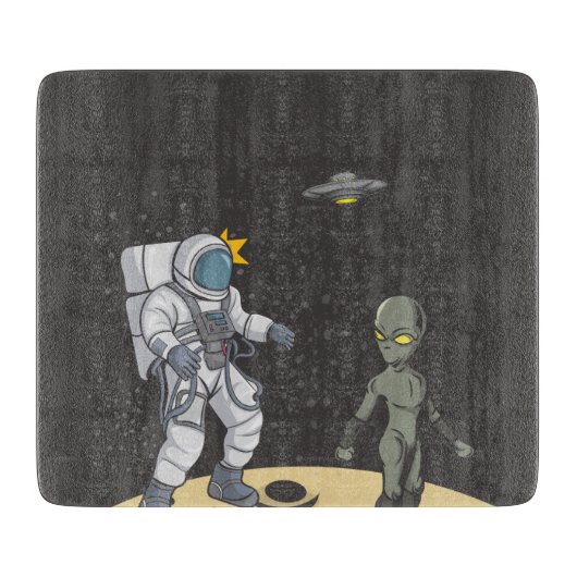 宇宙飛行士とエイリアン カッティングボード (正面)